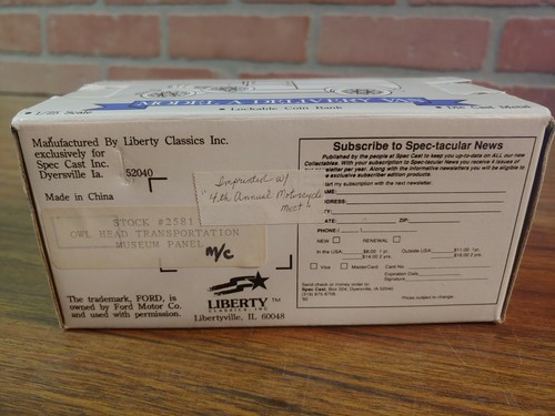 LIBERTY MODEL A DELIVERY VAN BANK 1:25 SCALE "Transportation Museum" - Picture 7 of 8
