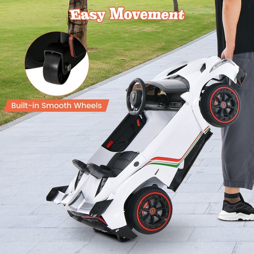 4WD Licensed Lamborghini 12V Kids Car w/ 2.4G Remote, 3 Speeds, Media Function - Picture 7 of 12