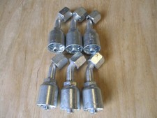 6 PK Genuine Parker Hydraulic Hose Fittings 13743-8-8 FJIC 37 (45 degree elbow)