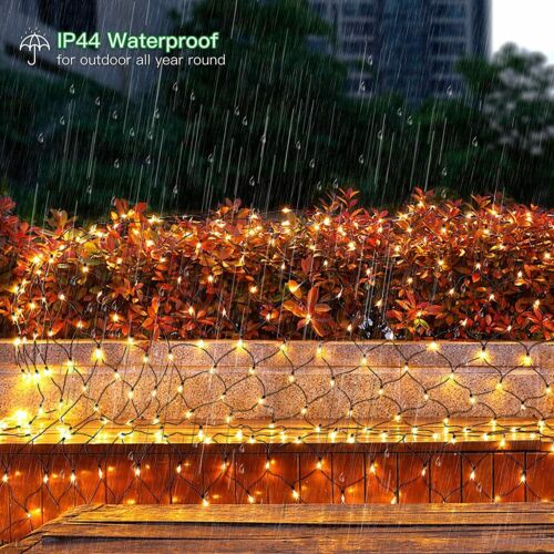 Warm White Solar Net Lights Outdoor Garden Fairy Lights 3.6M X 1.2M Outside - Picture 2 of 5