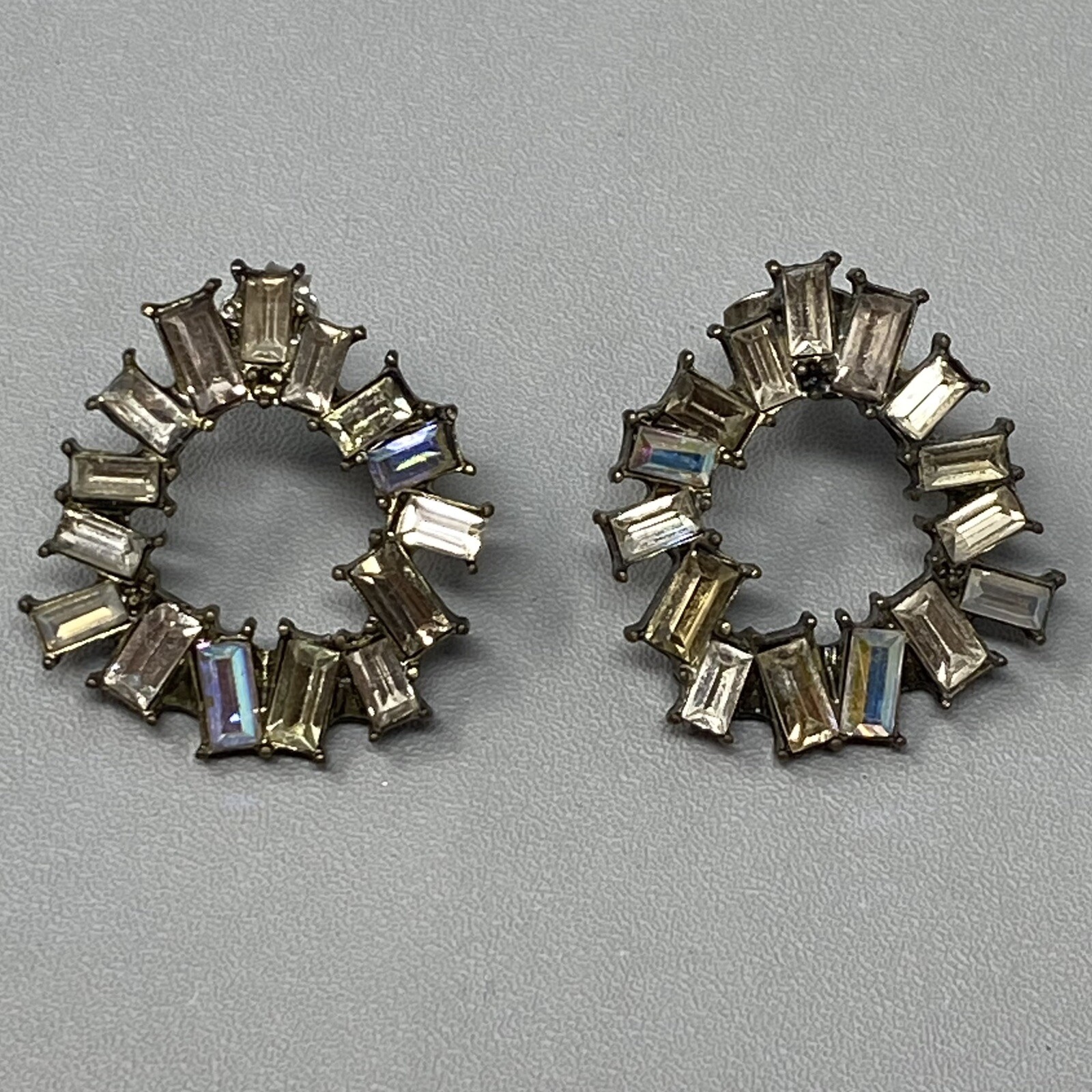 Baublebar Clear Aurora Rhinestone Baguette Icy Pierced Earrings