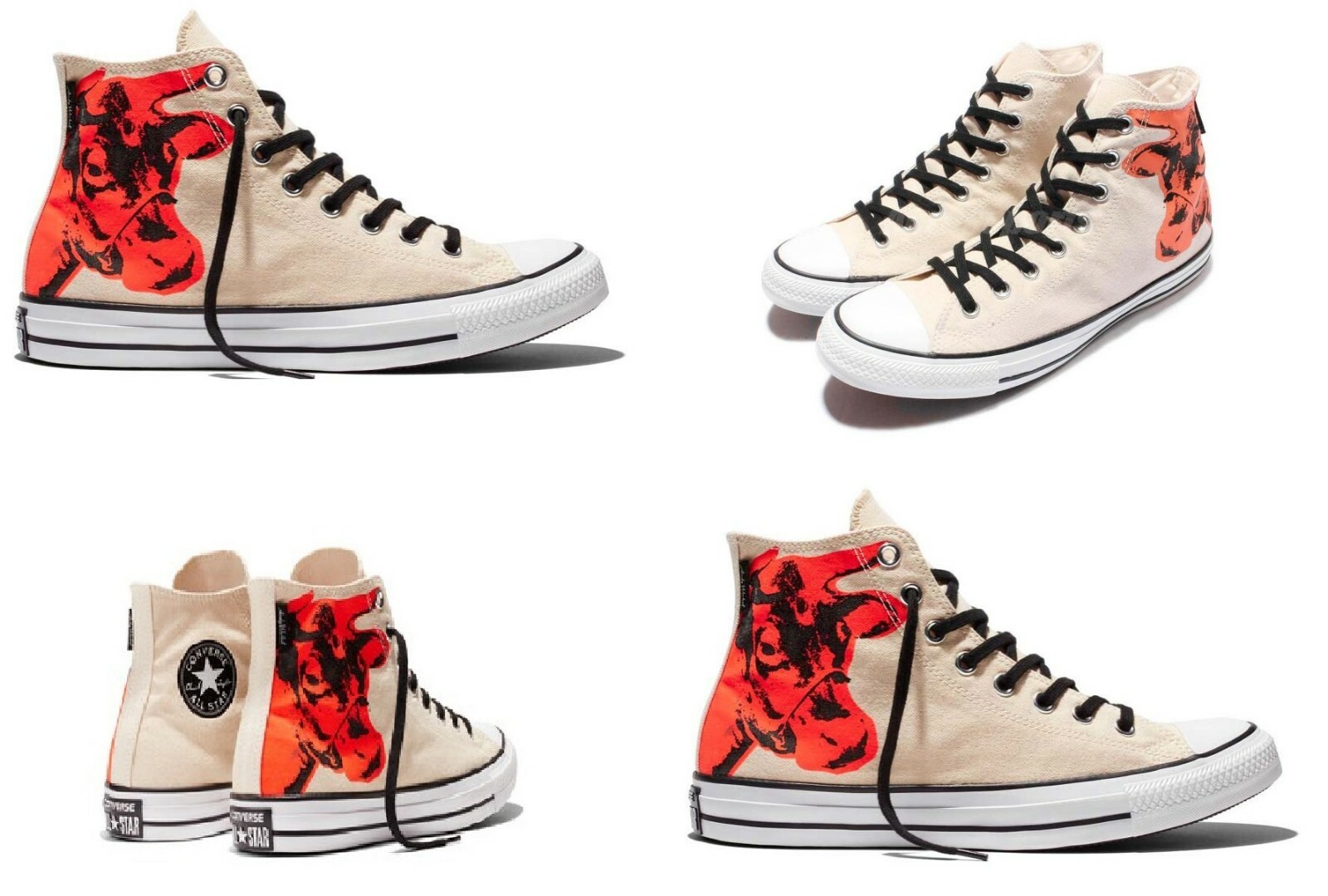 Converse Andy Warhol (Eu 44) 10 collector série limitée neuves. VACHE . Pop Art Converse Andy Warhol (Eu 44) 10 collector série limitée neuves. VACHE . Pop Art