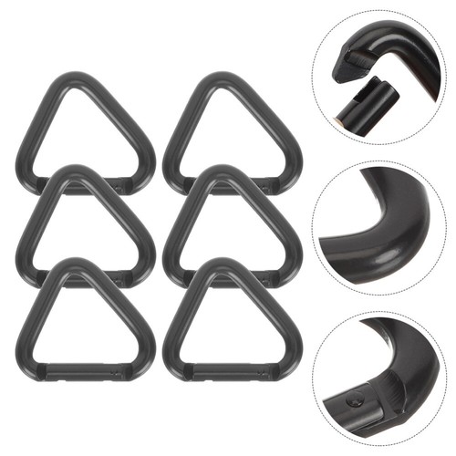 6 Pcs Carabiner Clip Rock Climbing Travel Triangle Heavy Duty Locking