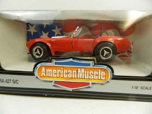 Ertl American Muscle Shelby Cobra 427 S/C 1:18 Die Cast Rangoon Red White Stripe - Picture 3 of 10