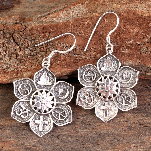 SPIRITUAL SYMBOL 925 Solid Sterling Silver HANDMADE Jewelry COEXIST