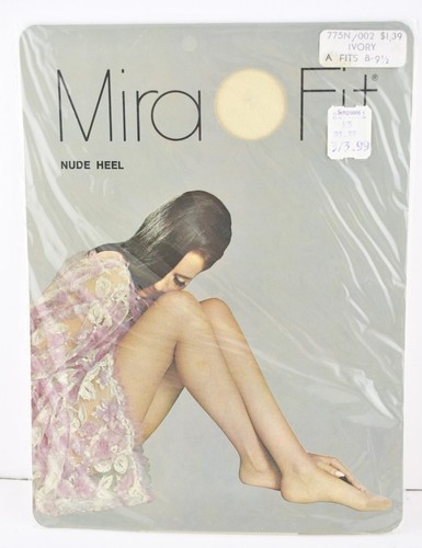 🏵️Garter Stockings Ivory Color Size 8-9-1/2 Seamless MiraFit Canada~Vintage - Picture 7 of 7
