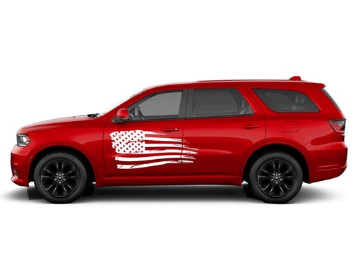 Side door US flag graphics stickers decal compatible with Dodge Durango - Picture 8 of 14