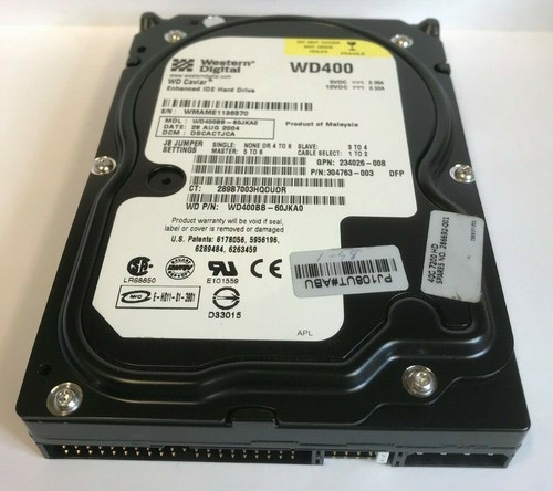 Disque dur WD WD400BB-60JKA0 Caviar IDE 40 Go 3,5 pouces - WD400 - Photo 2/4