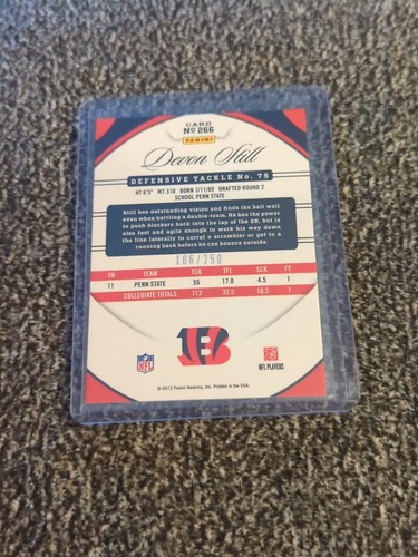 2012 Panini Certified - New Generation Mirror Red #266 Devon Still /250 Bengals - Picture 2 of 3