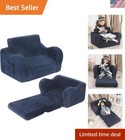 Kids Chairs for Toddler, 2-in-1 Toddler Soft Sherpa Couch Fold Out, Convertib...