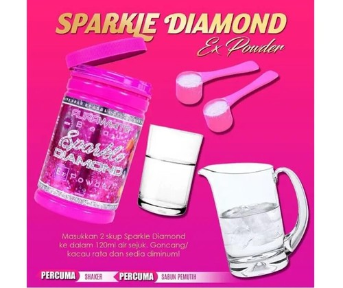 Aurawhite Sparkle Diamond Ex Pulver 1000g Hautaufhellung Entgiftung - Bild 4 von 6