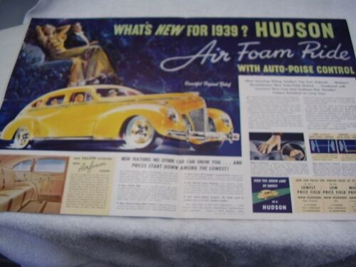 1939 HUDSON ORIGINAL BROCHURE FREE POSTAGE - Picture 3 of 4