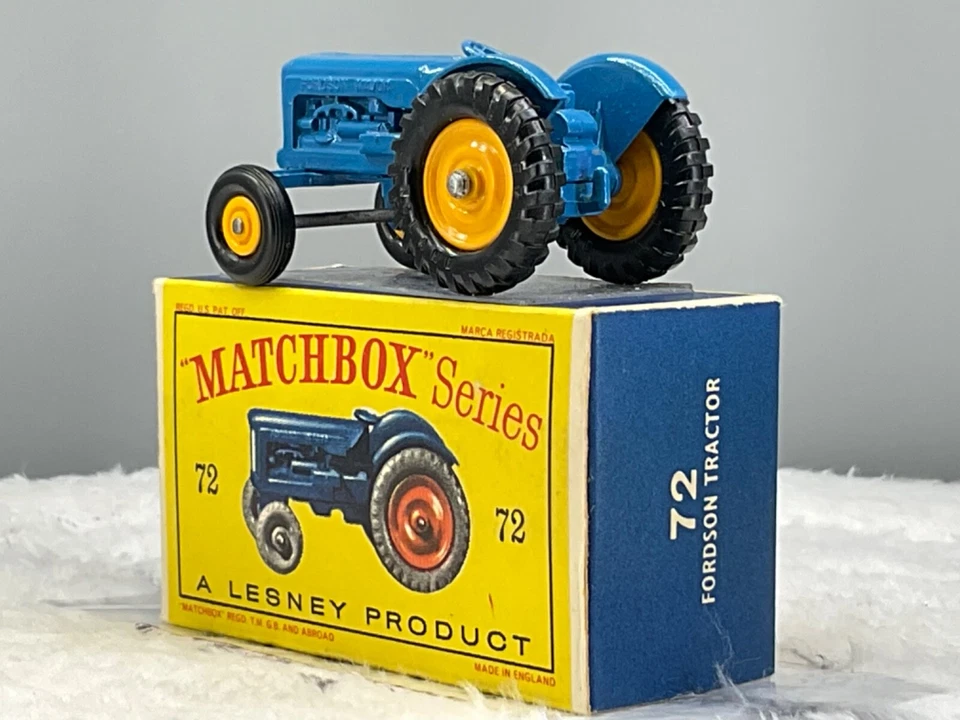 Tractor Fordson Moko Lesney Matchbox Nº72A, 1959,"RUEDAS AMARILLAS" N, Como nuevo en caja D2 Foto 2 de 4