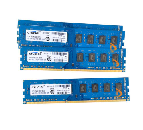 Desktop RAM Crucial 16GB 4X 4GB 2Rx8 PC3-10600U DDR3 1333Mhz DIMM 240Pin Memory_ - Picture 10 of 11