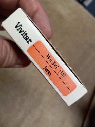 Vivitar Skylight (1A) 1 A Vintage light filter 58mm 58 mm Japan NEW IN BOX - Picture 2 of 3