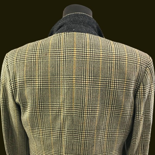 Donna Karan New York Men's Black Wool Plaid Blazer Sport Coat ITALY 40R 40 R - Picture 5 of 13