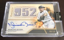 2020 TOPPS LUMINARIES MARIANO RIVERA 3X RELICS AUTOGRAPHS AUTO 8/15 YANKEES  👍