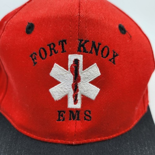 Gorra Fort Knox EMS para Hombres Snapback Gorra de Pelota Roja Negra Médica Usada - Imagen 5 de 10