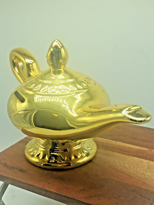 Disney Aladdin's Gold Ceramic Lamp Bank