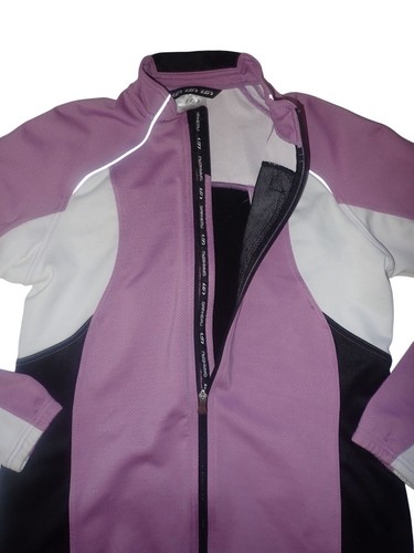 Louis Garneau Womens L Cycling Jacket Full Zip Purple windblock Cold Weather - Picture 4 of 6