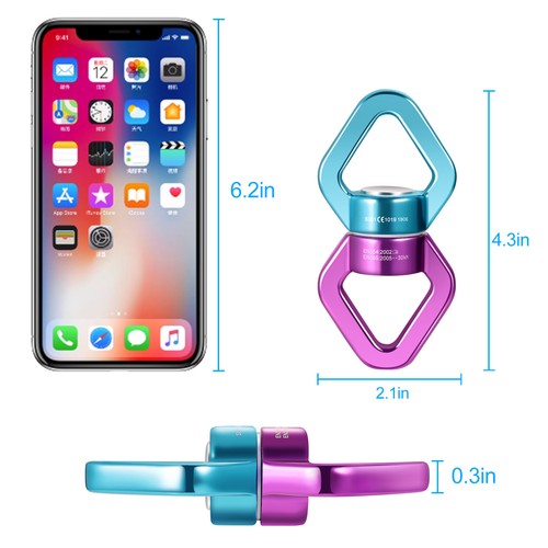 Girador giratorio 360° más seguro para escalada dispositivo rotacional 30KN - Imagen 5 de 6