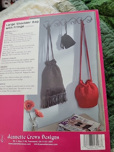 AP3 JEANETTE CREWS DESIGNS 2002: CHICK STUFF BAGS - 6 CROCHET DESIGNS - Picture 2 of 9