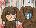 Boykin Spaniel in Quarantine Dog Pop Art Print 5 x 7 Signed Artist Collectible