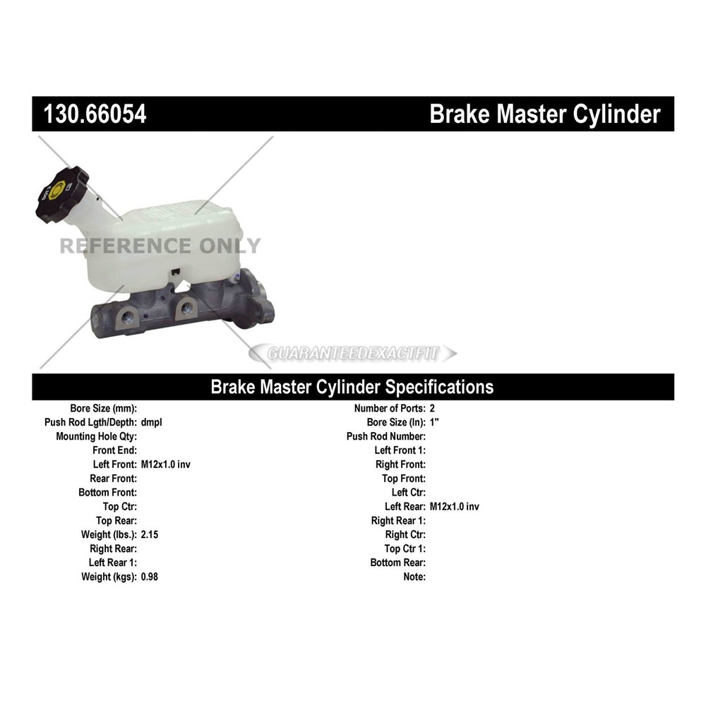 A-Premium Brake Master Cylinder Compatible With Buick, Chevrolet
