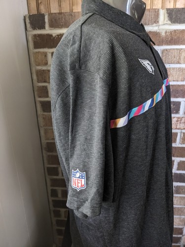 Arizona Cardinals On Field NFL Nike Dri Fit 2XL Golf Polo Shirt Crucial Catch A+ - Picture 4 of 15