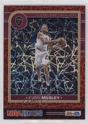 2024-25 Panini NBA Hoops Premium Red Lazer Prizm 71/99 Evan Mobley #82 1fa0
