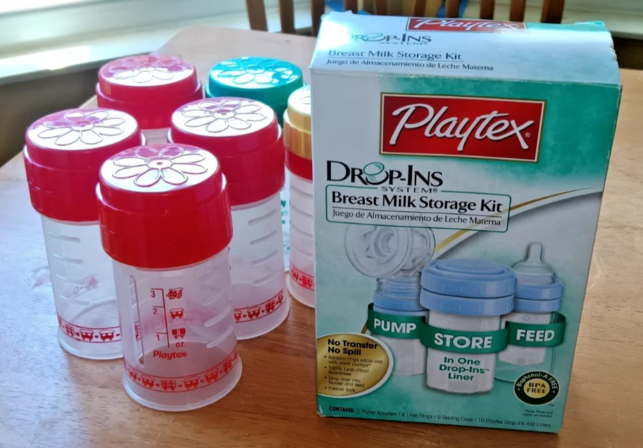 Vintage Playtex Baby Bottles + Drop Ins Breast Milk Storage Kit Pump Adapters
Opens in a new window