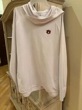 mens auburn cutter and buck pullover. White .xxxl. Hooded