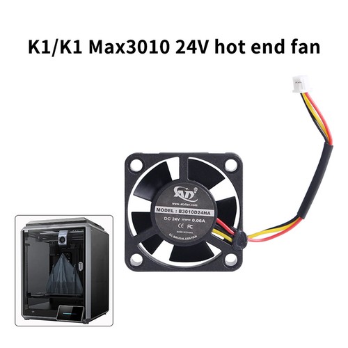 Drukarka 3D 3010 24V Dual Ball Cooler 13000 obr./min do CREALITY K1/K1 MAX - Zdjęcie 5 z 8