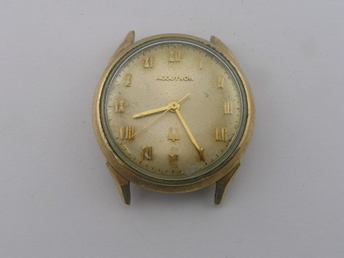 Vintage Bulova Accutron 214 Watch 1969 Roman Numeral as Found for Parts/Repair