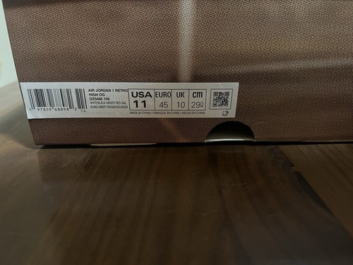 Nike Air JORDAN 1 RETRO HIGH OG 'BLACK TOE REIMAGINED' Bred Basketball Size 11 - Picture 8 of 8