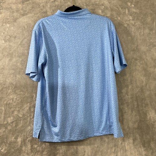 Peter Millar Shirt Boys XL 13-14 Blue Summer Comfort Golf Print Performance - Picture 4 of 9