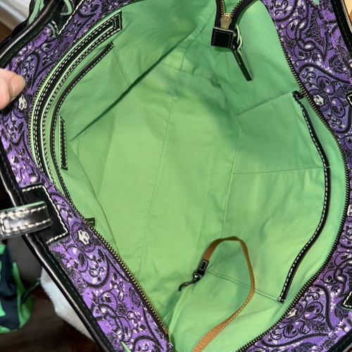 Disney Parks Haunted Mansion Madame Leota Dooney And & Bourke Purple Tote Purse - Picture 18 of 23