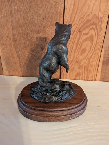 Grizzlybär Bronzeskulptur LeBlanc 1991 nummeriert 134/200 Bund Patrone - Bild 4 von 13