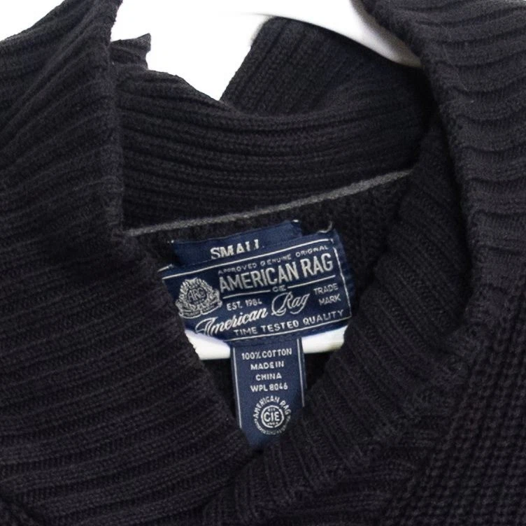 Suéter American Rag tamanho S preto malha gola alta - Imagem 2 de 4