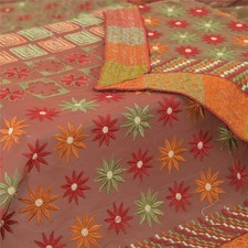 Sanskriti Vintage Pink Dupatta Long Stole Pure Georgette Silk Embroidered Veil