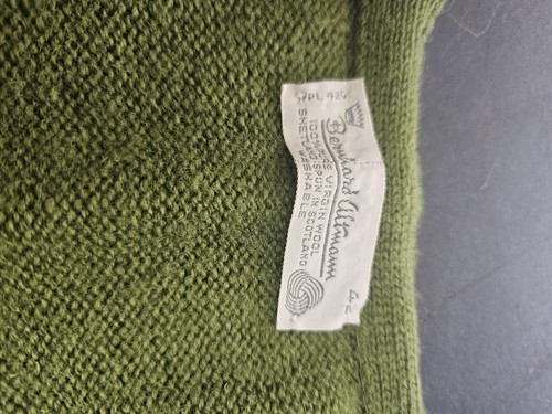 Vintage Bernhard Altmann Sweater Mens Large Wool Cardigan V Neck Scotland 60s - Picture 6 of 9