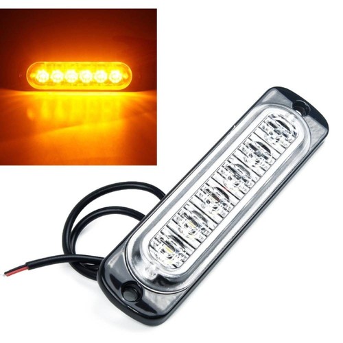 Sleek and Efficient Car Truck Safety Light Yellow 6LED DC 12V 18W Lamp - Picture 19 of 21