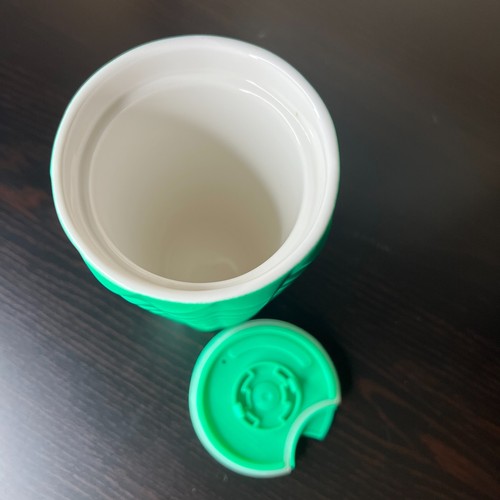 Starbucks Jade Emerald Green Holiday Studded Ceramic Tumbler 12 oz New 2024 - Picture 3 of 7