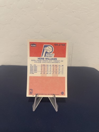1986-87 Fleer #125 Herb Williams NR-MINT! - Picture 2 of 2