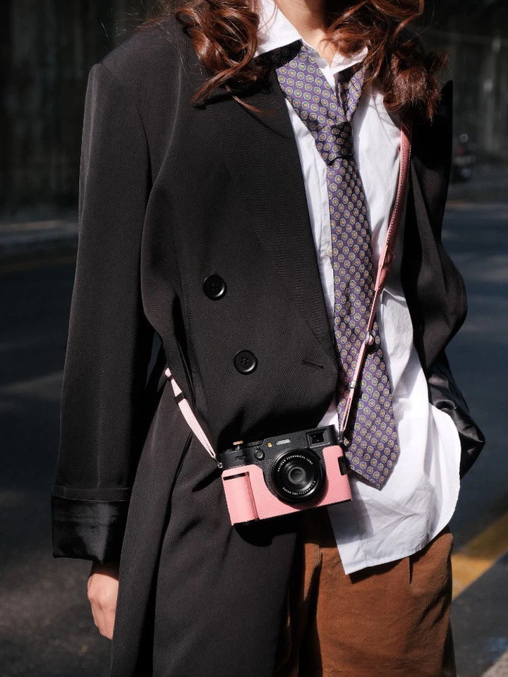 Camera Case For Fujifilm X100VI Genuine Leather Bag Case Protect Cover Belt NEW - Image 3 of 4