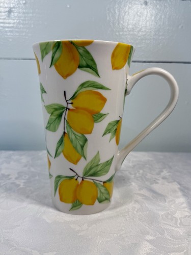 Kent Pottery Lemons Ashley Grace Large Tall Coffee Tea Mug Home Essentials
