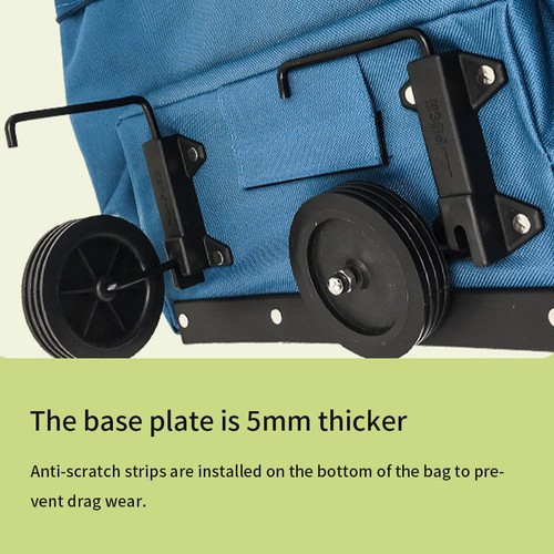 Collapsible Shopping Cart with 360° Swivel Wheels, Portable Folding Trolle-y ... - Bild 5 von 9