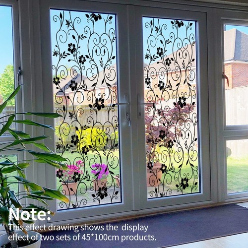 Fensterfolie Dekofolie Blumen Blickschutz Statisch Glasfolie für Fenster & Glas - Bild 7 von 9