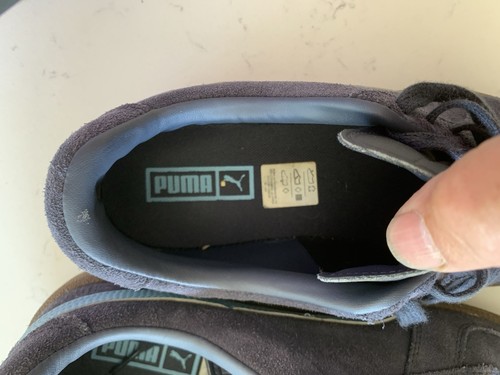 PUMA SUEDE CLASSIC LOW TOP SNEAKERS SIZE UK9 EUR43 TRIPLE BACK TRAINER BLUE - Picture 9 of 12