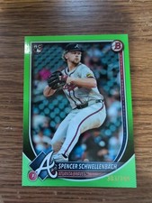 2025 Bowman Spencer Schwellenbach Lime Green #/399 Parallel Rookie Braves